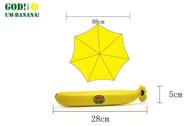 Брендовый детский зонтик в форме банана, дождевик для женщин, новинка, детский зонт для мальчиков или девочек, подарок на день рождения, 5 складных мини-зонтов для студентов