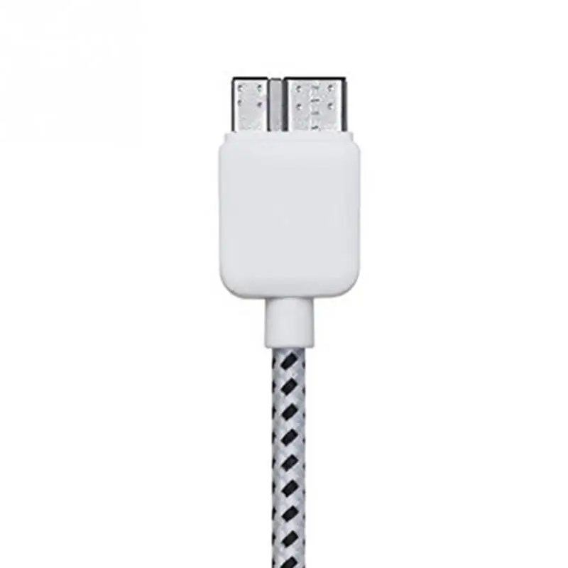 WHITE Цветной нейлоновый тканевый Кабель USB 3,0 1 м 3 фута, Micro плетеный кабель для синхронизации данных и зарядки, кабель для зарядки, электронные соединительные кабели для передачи данных - Цвет: WHITE