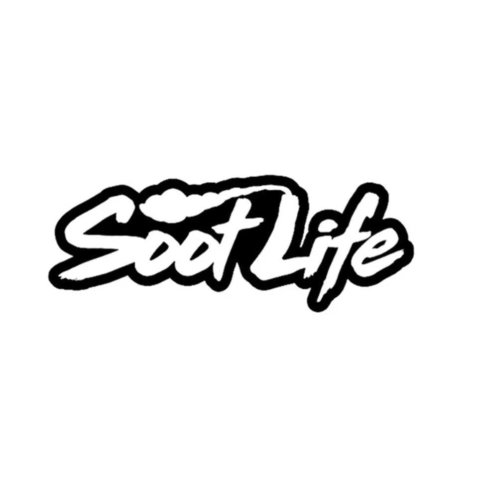 14CM5.3CM SOOT LIFE Vinyl Decal Roll Coal Lifted Truck Powerstroke Turbo Diesel Car Sticker BlackSilverlaser (2)