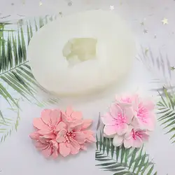 Вишневая форма для выпечки в виде цветка Плесень ручной работы Мыло Свеча для торта смолы Формочки инструменты