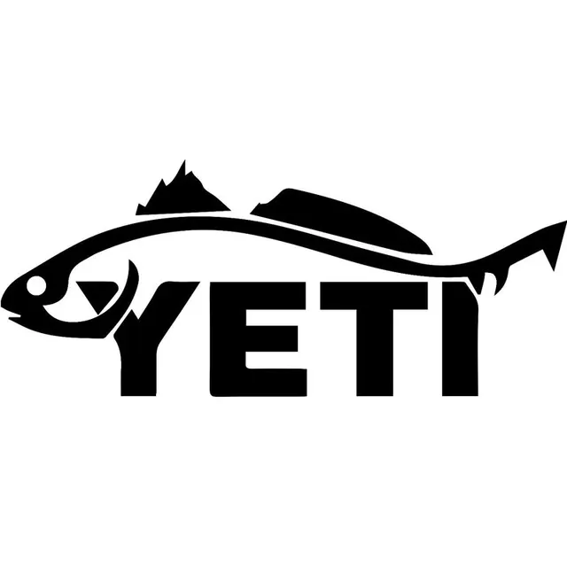 29.2CM*12.2CM Yeti Trout Fishing JDM Funny Car Styling Stickers Vinyl
