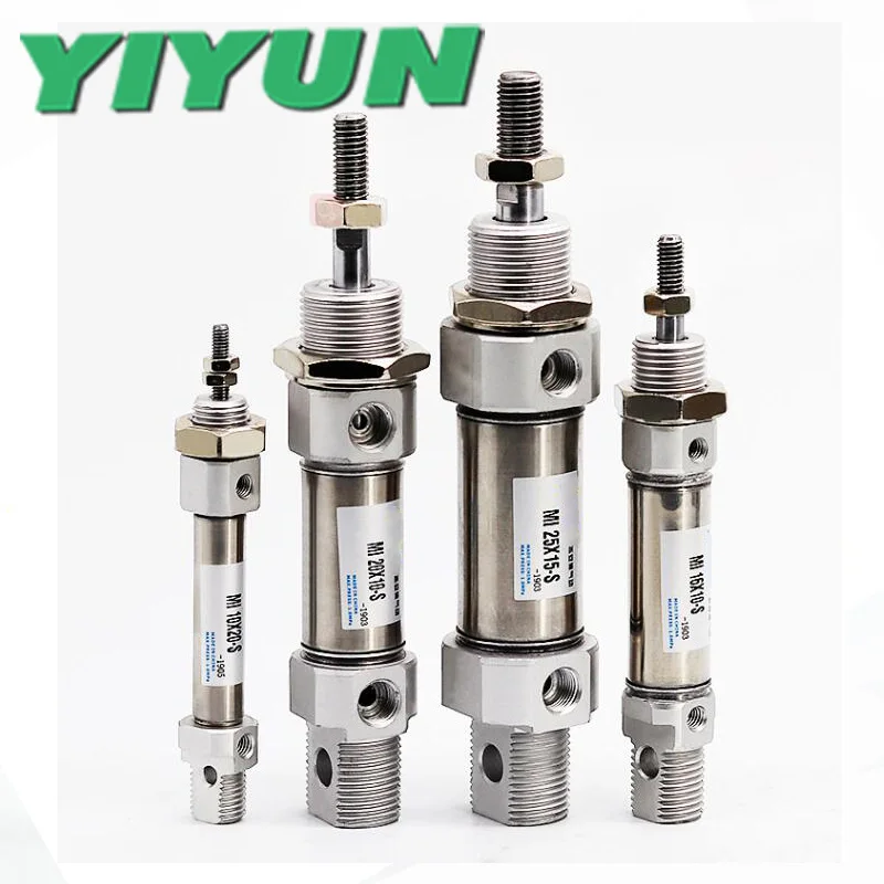 

YIYUN Stainless steel mini cylinder MI10*25-S-CA MI10*50-S-CA MI10*75-S-CA MI10*100-S-CA MI10*125-S-CA MI10*150/175/200/-S-CA