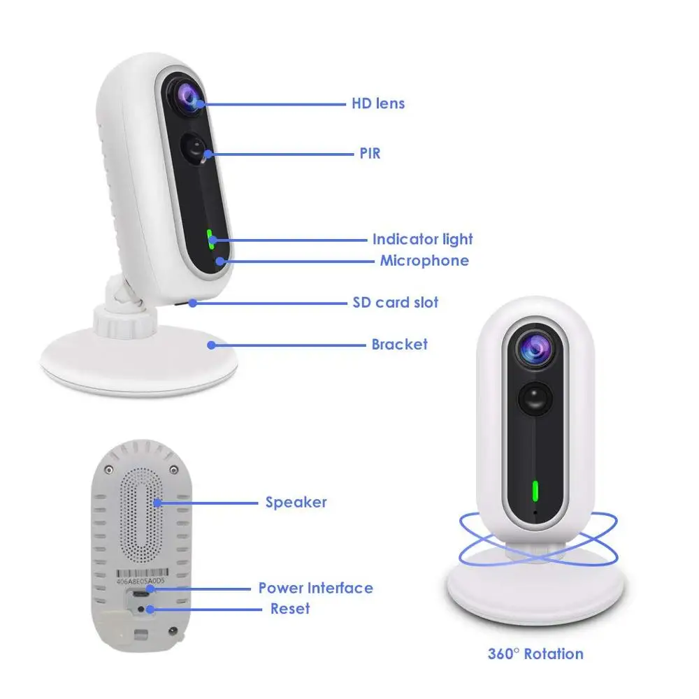  Camere di sicurezza 1080 P HD WiFi IP Camera Wireless Home di Sorveglianza Della Macchina Fotografi
