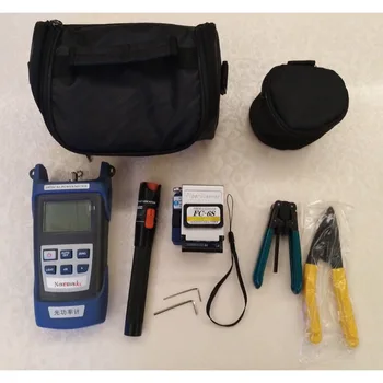 

10 In 1 FTTH Fiber Optic Tool Kit Fiber Cleaver ,Fiber power meter 10Mw Visual Fault Locator cable tester Wire stripper