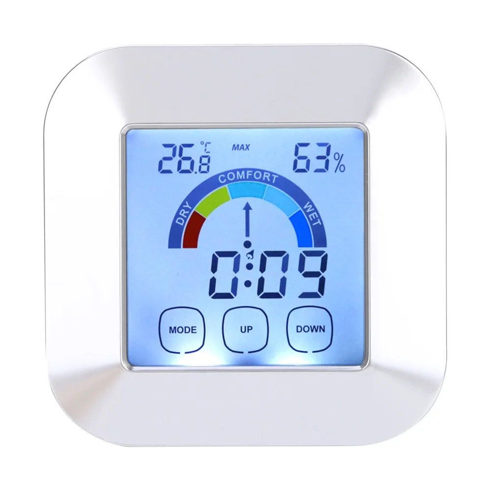

Indoor Digital Thermometer Hygrometer With Sensor Weather Station Hygrometer Thermometer Outdoor Forecast Clock Touchscreen