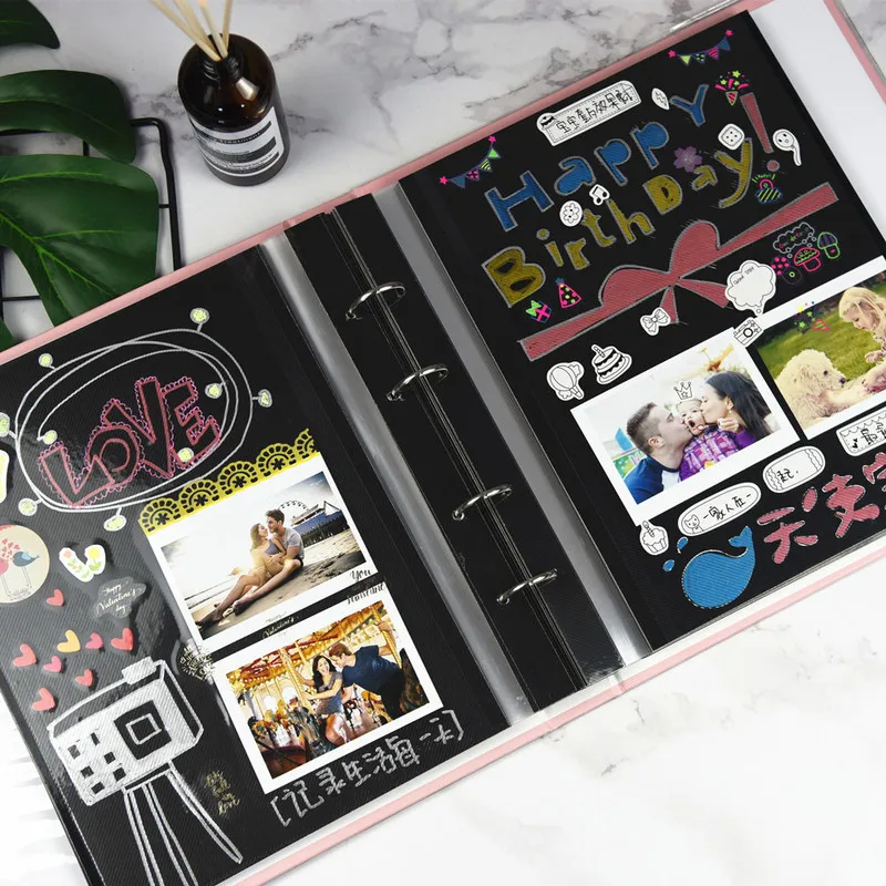 

2018 new 12 inches DIY photo album, self adhesive Couple handmade Handbook, love growth record,Honeymoon Book Gift free shipping