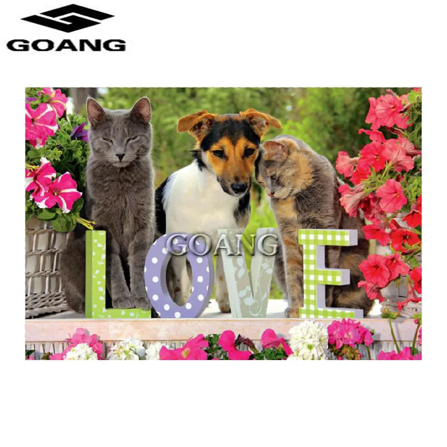 

5d diy diamond painting cross stitch full diamond embroidery animal love dogs diamond mosaic decorative wall stickers
