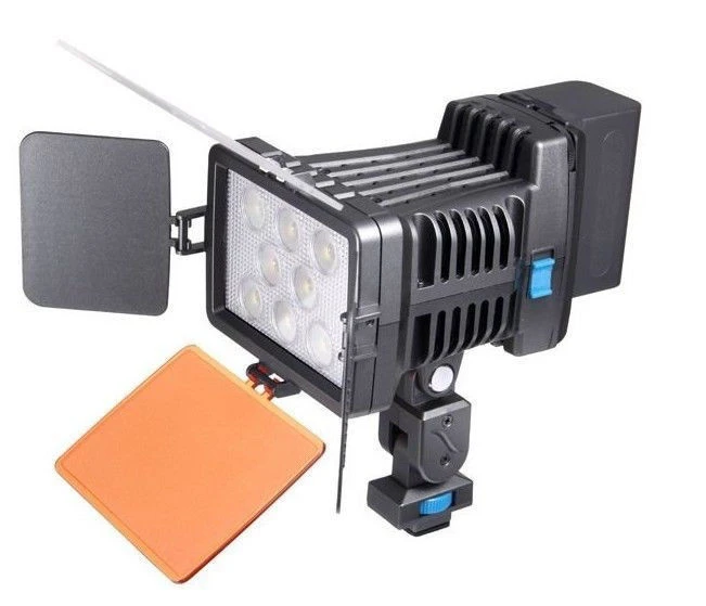 Luz de vídeo LED cámara Canon, Nikon, Pentax, DSLR, lámpara DV, cargador y Kit de agarre manual, 8 super LED 5080|Kit de iluminación fotográfica| - AliExpress