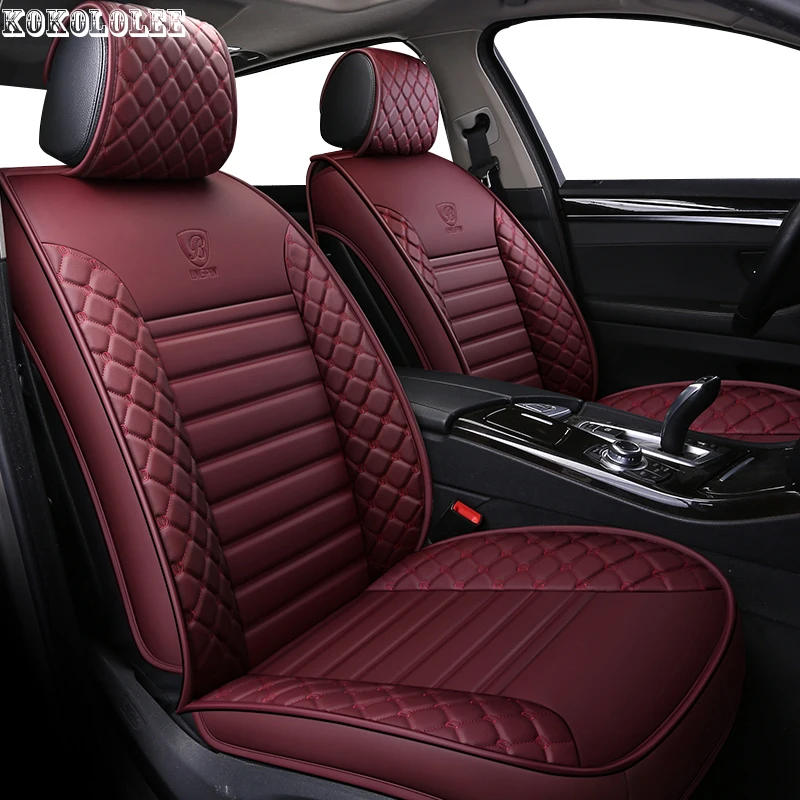 

[kokololee] pu leather car seat covers for nissan x-trail almera suzuki vitara opel astra h j haval h6 h5 h3 auto accessories