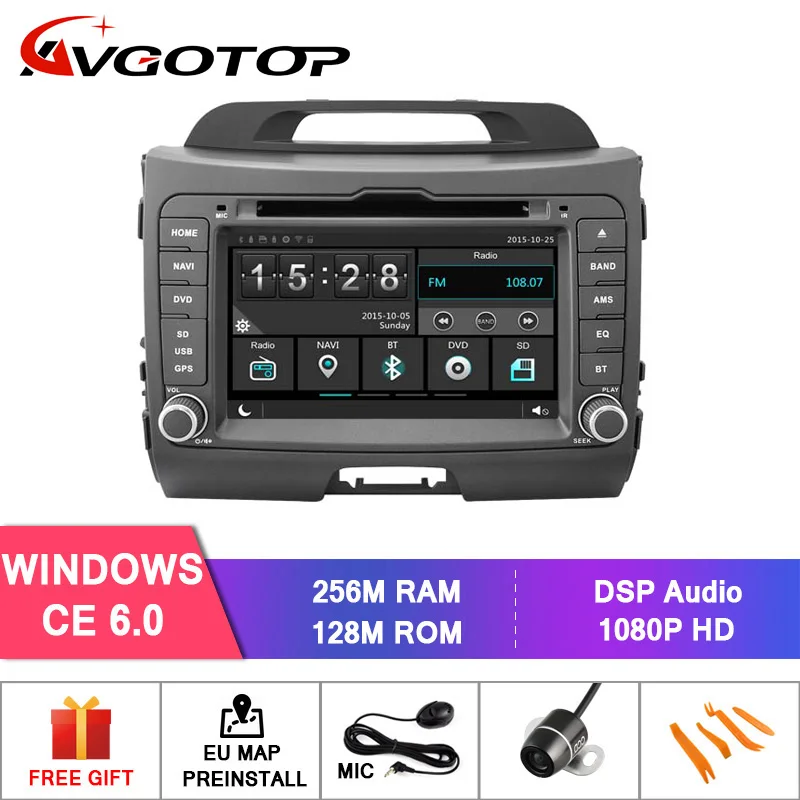 AVGOTOP Android 9 автомобильный Радио мультимедийный плеер для KIA SPORTAGE 2011-2012 Автомобиль 2G 16G gps видео приемник