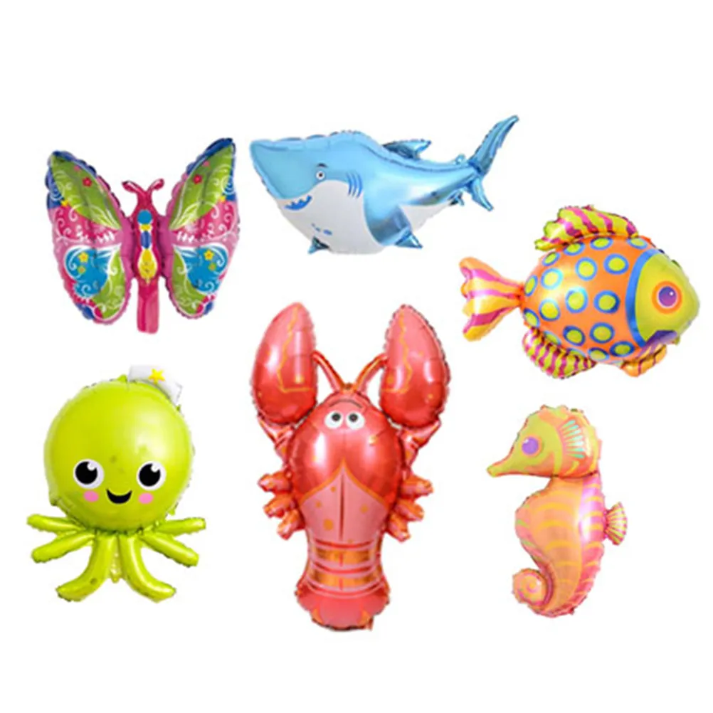 

Ocean Fish Balls Inflatable Toys Baby Shower Animal Party Big Animal Butterfly Foil Balloons Birthday Party Decorations Kids