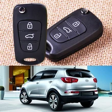 CITALL 2pcs Uncut Blade 3 Buttons Flip Folding Remote Fob Key Shell Case for KIA Sportage Rio Rondo K2 K5 Hyundai i30 i35 iX20