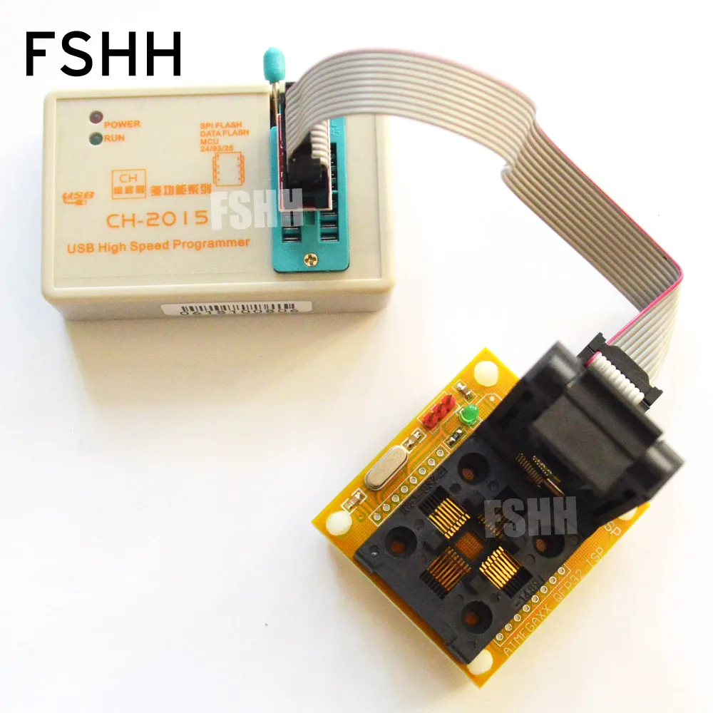 TQFP32 QFP32 test socket for AVR ISP test mega8 mega48 mega88 adapter TQFP32 QFP32 test socket for AVR ISP test mega8 mega48 mega88 adapter