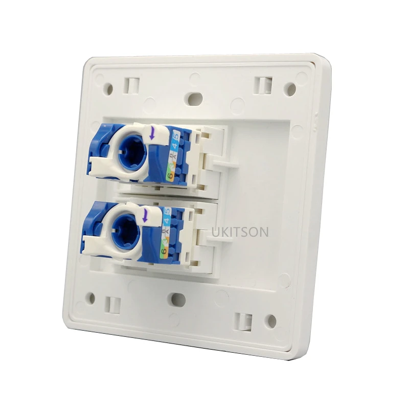 2 Ports Rotata CAT6 RJ45 Wall Panel pic 3