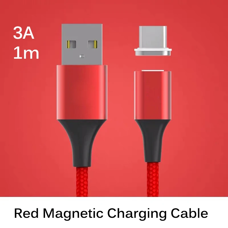 Qi магнитный беспроводной зарядный приемник USB кабель для iPhone Samsung Huawei двухрежимный беспроводной и QC3.0 проводной модуль быстрой зарядки - Тип штекера: Red 3A 1m Cable