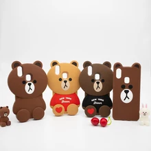 

3D Cartoon Loving Bear Phone Case for Vivo V9 Soft Silicone Shockproof Back Cover Fundas Coque Capa for Vivo Y85 V9 X21