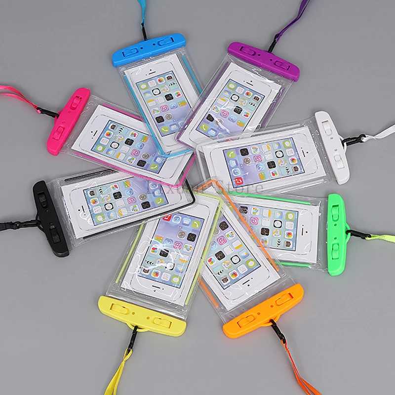 

Sealing Waterproof Mobile Phone Bags with Strap Protect Bag Dry Pouch Protective Case Cover 5.8inch Smart Phone Swimming Bags