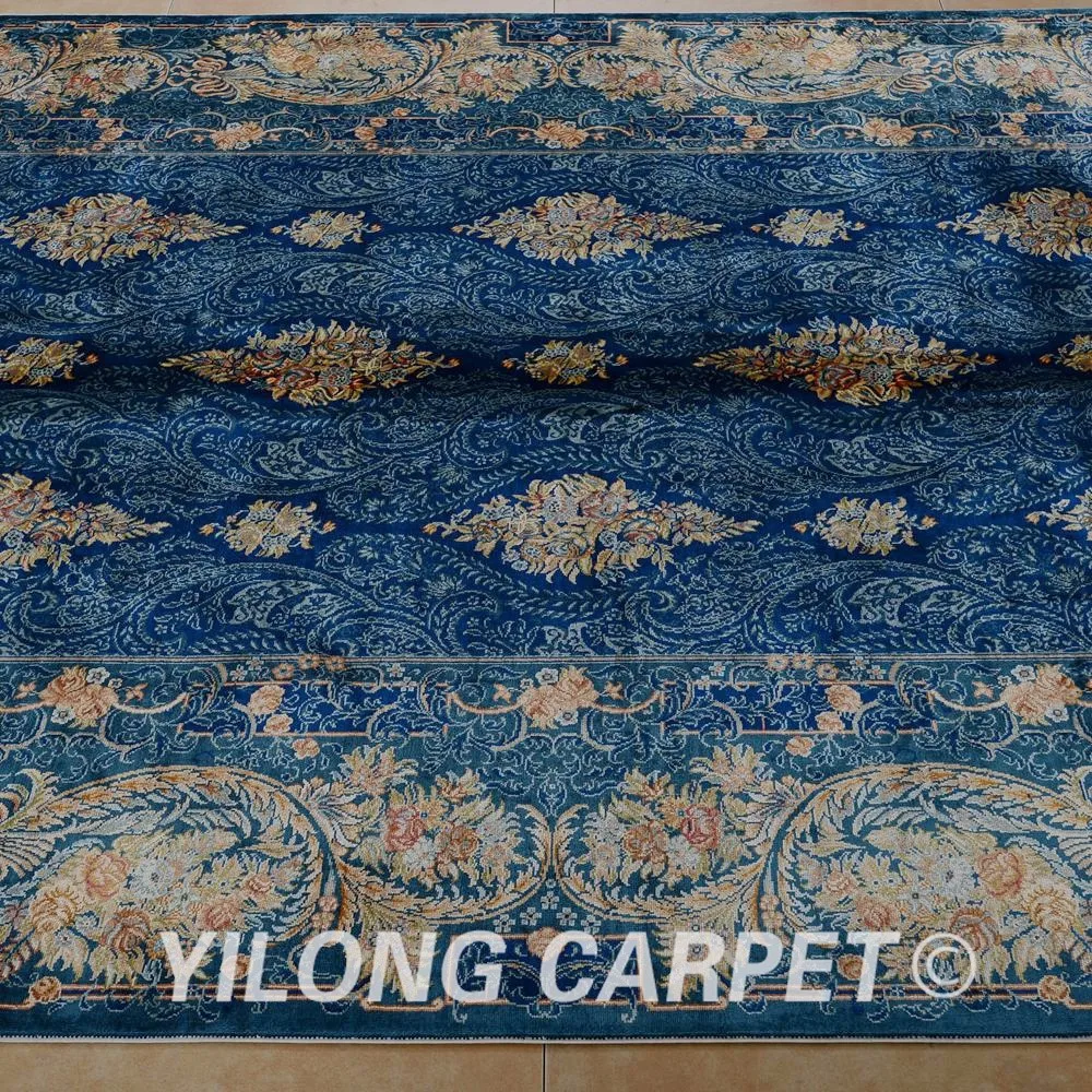 Yilong 5,6 'x8. 2' Под Старину Ручной Ковер Турции темно-синие ручной пакистанские ковры (1830)