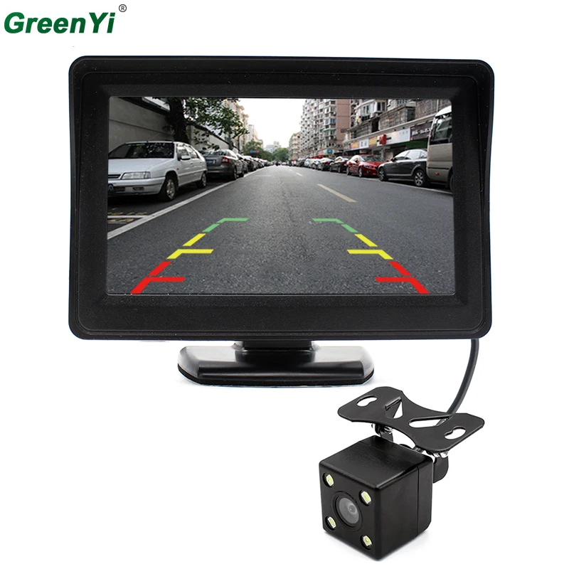 

4.3 inch Car Rearview Mirror Monitor Rear View Camera CCD Video Auto Parking Assistance LED Night Vision Reversing Car-styling