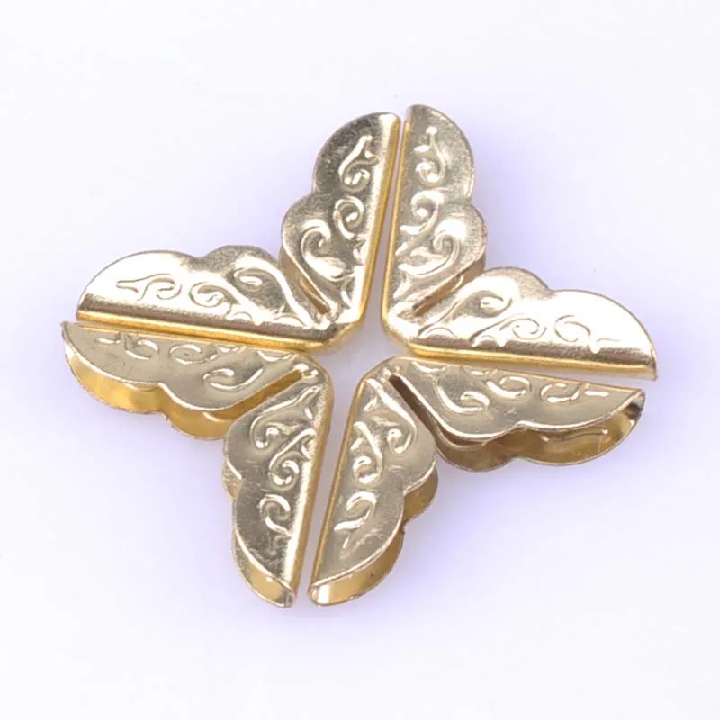 50 шт. металлические золотые книги Угловые трехсторонние Альбомы меню папки