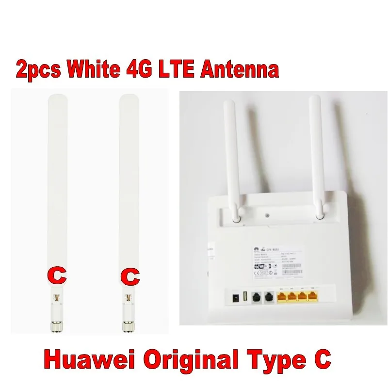 100 пар оригинальная Внешняя Антенна HUAWEI 4G LTE 2x для B593 B890 B880 B525 SMA D-типа белая