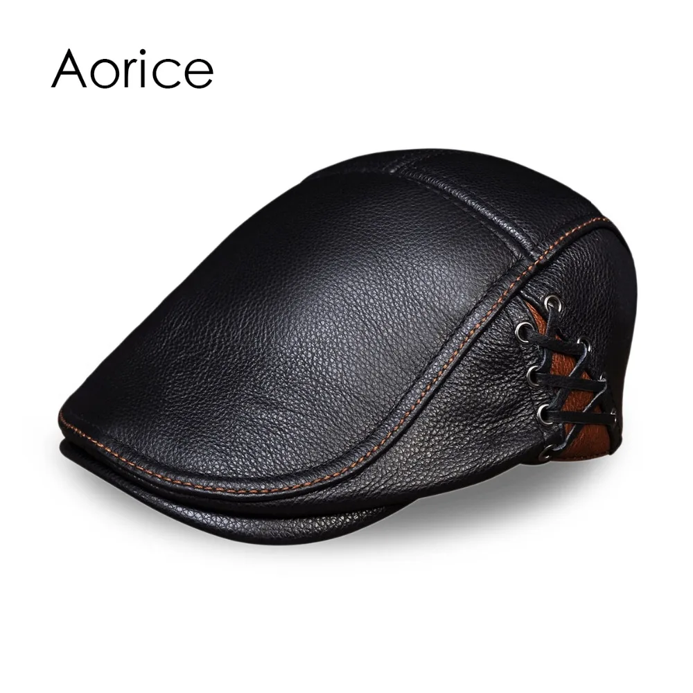 Prix pour HL111 véritable de vache Hommes en cuir Flap cap chapeau 2017 marque nouveau style véritable en cuir baseball gatsby ascot casquettes gavroche béret chapeaux Prix pour HL111 véritable de vache Hommes en cuir Flap cap chapeau 2017 marque nouveau style véritable en cuir baseball gatsby ascot casquettes gavroche béret chapeaux