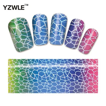 YZWLE 1 Pack(10Pcs) DIY Nail Art Transfer Foil Decal Beauty Craft Decorations Accessories For Manicure Salon #XKT-N05