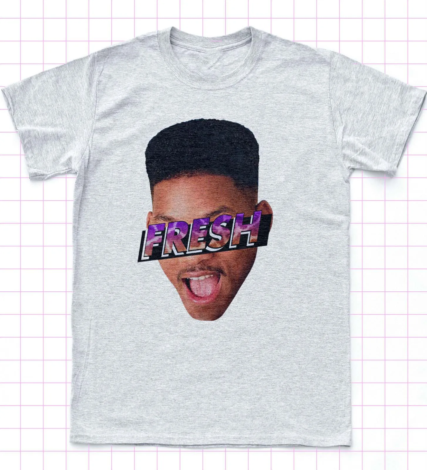 

Fresh Will Smith Prince Face Tee Hip Hop Trill 90's Music Swag T-shirt 100% Cotton Brand New T Shirts