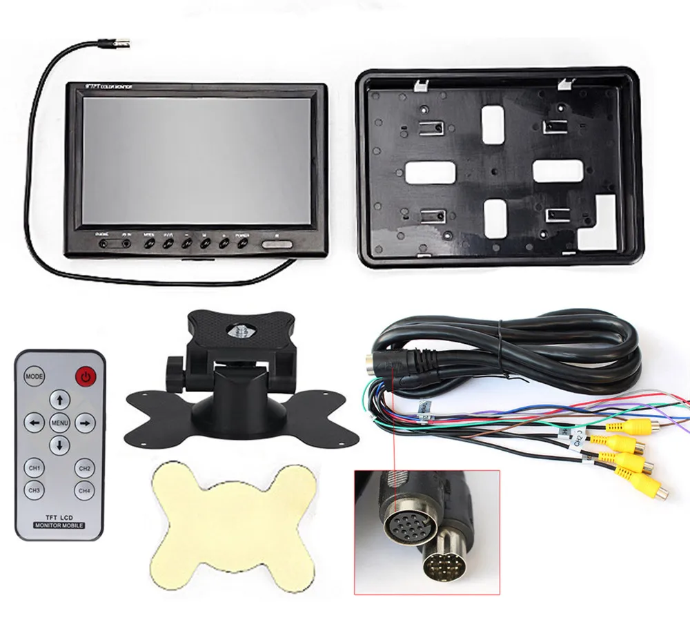 " TFT lcd 4 Сплит-экран Автомобильный монитор 4 канала вход подголовник монитор использовать для автобуса дома на колесах лодка автомобиль и CCTV система безопасности