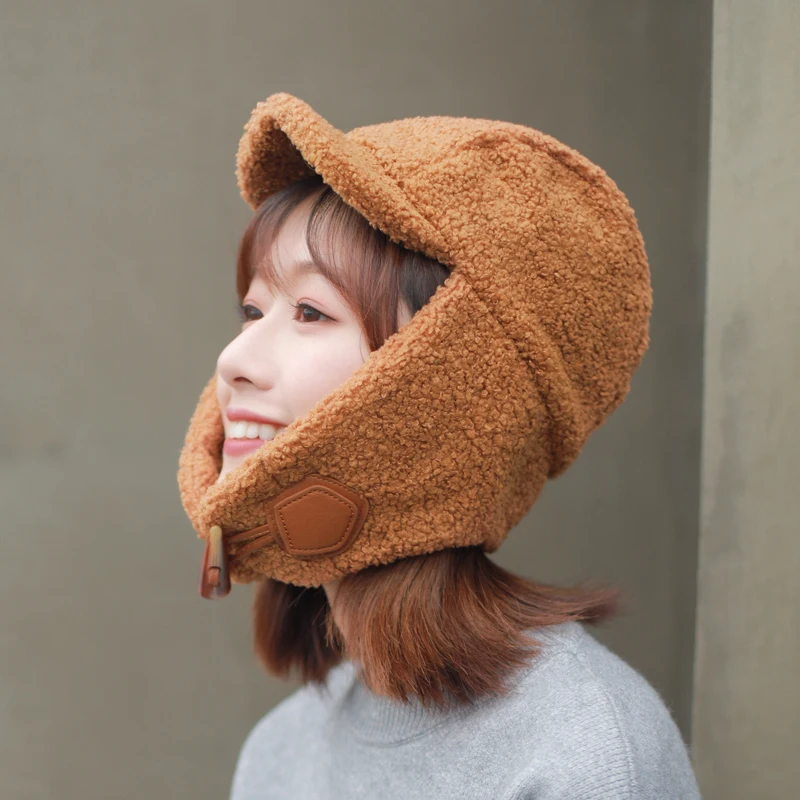 

hatlantider Hats for Men Women Heavy bomber to Foreign Russian Ushanka Aviator Ski Snow Trooper Berber Fleece Winter hat