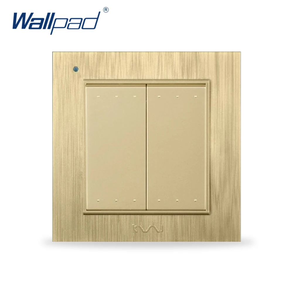 

2 Gang 1 Way Wallpad Luxury Wall Light Switch Push Button Light Switch Rocker Switch 86*86mm