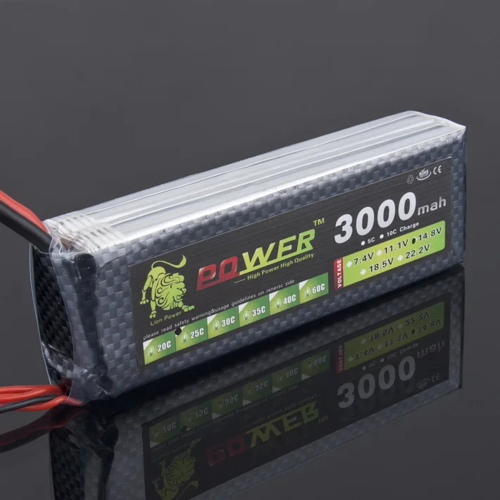 

1pcs Lion Power lipo battery 14.8v 3000mah 25c for rc helicopter rc car rc boat quadcopter remote control toys