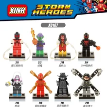 Горячая 80 шт. xinh0107 Человек-паук Зеленый Гоблин Доктора Осьминога DC одежда «Супергерои» строительные блоки модель кирпич детей игрушки