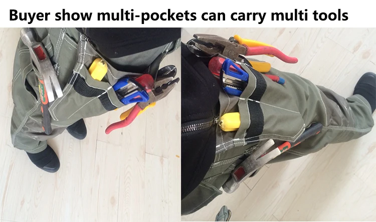 CCGK Men working pants multi pockets work trousers with removable eva knee pads high quality worker mechanic cargo work pants (8)