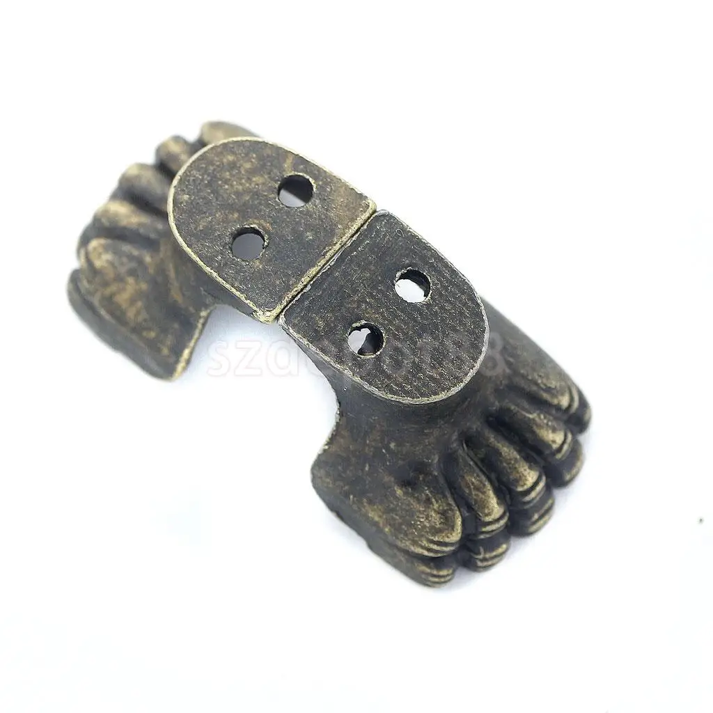 Set of 4 Box Feet Furniture Corner Foot Decoration Protector Antique Bronze Set of 4 Box Feet Furniture Corner Foot Decoration Protector Antique Bronze