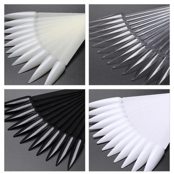 

TP 80pcs 2 size 4 colors False Nails Display Tips Stiletto faux ongles espositore nail wheel clear tip nail Showing Shelf Salon