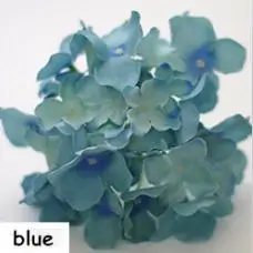 Соцветия гортензии с длинным стволом Искусственные цветы Hydreageas для DIY букет невесты свадебные центральные Декоративные цветок - Цвет: blue 001