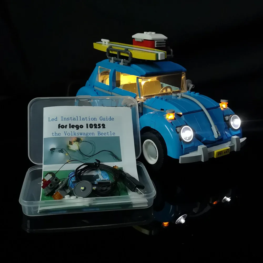 LED Light Kit Only For Lego 10252 Volkswagen Beetle Model Lighting Bricks 21003