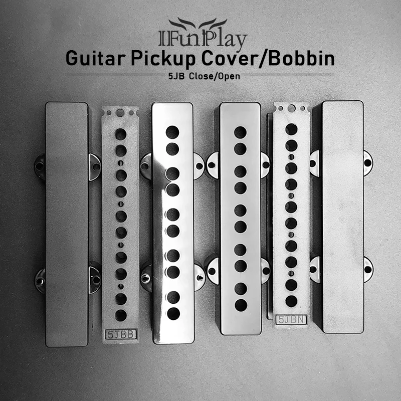 

2pcs 5 String Electric Guitar Pickup Cover Neck/Bridge Pickup Case Open/Closed type for JB Bass Electric Violao 100/103mm