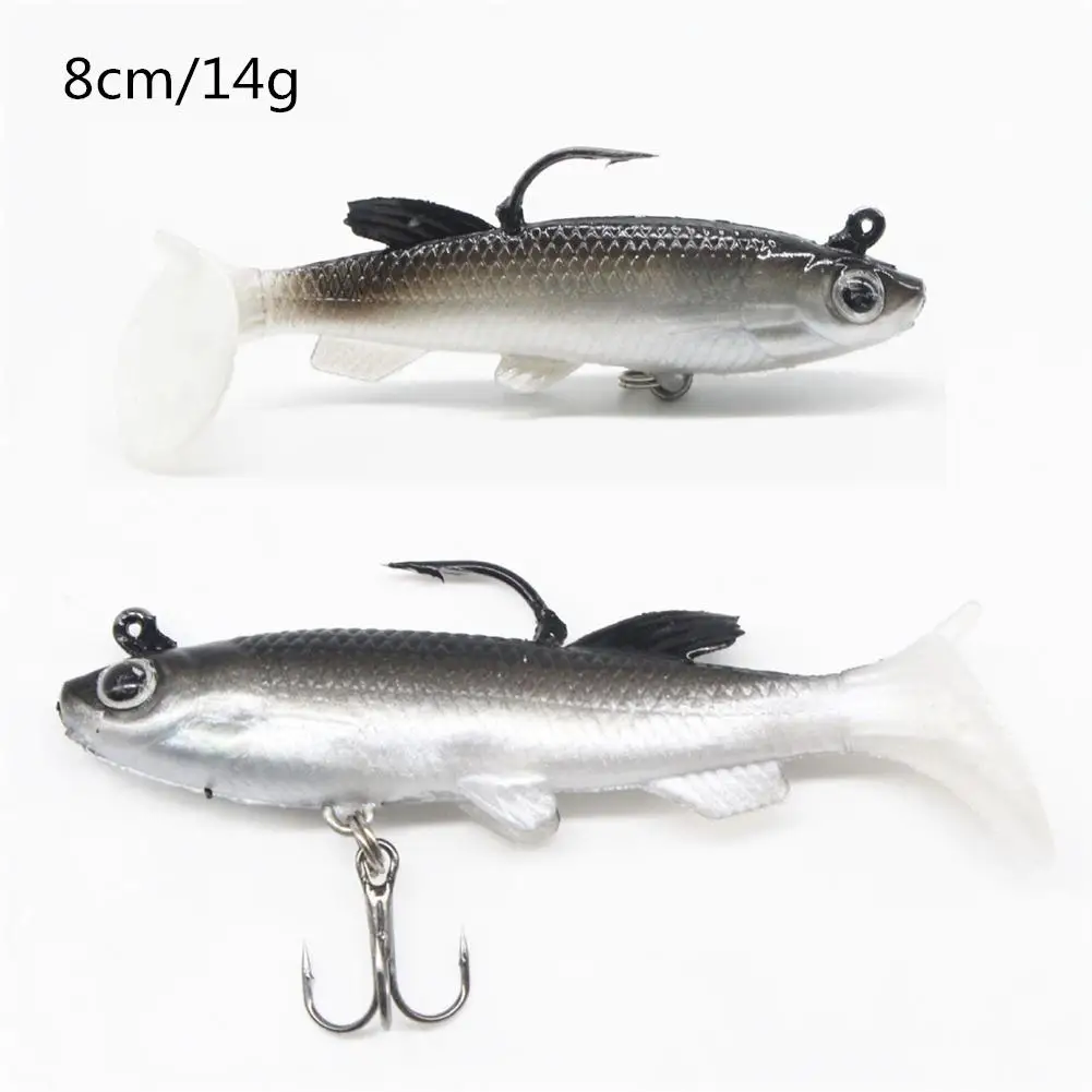 

Dragonpad Burle 5pcs/lot Box-packed Lead Jig Head Softbait Lure Fishing Bait Tail Shad Type Lure 8cm/14g 10cm/9.3g