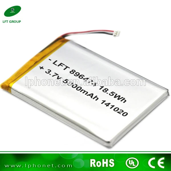 lipo battery 896474 3.7v 5000mah lithium battery for 10 inch tablet pc CUBE Onda V811 812