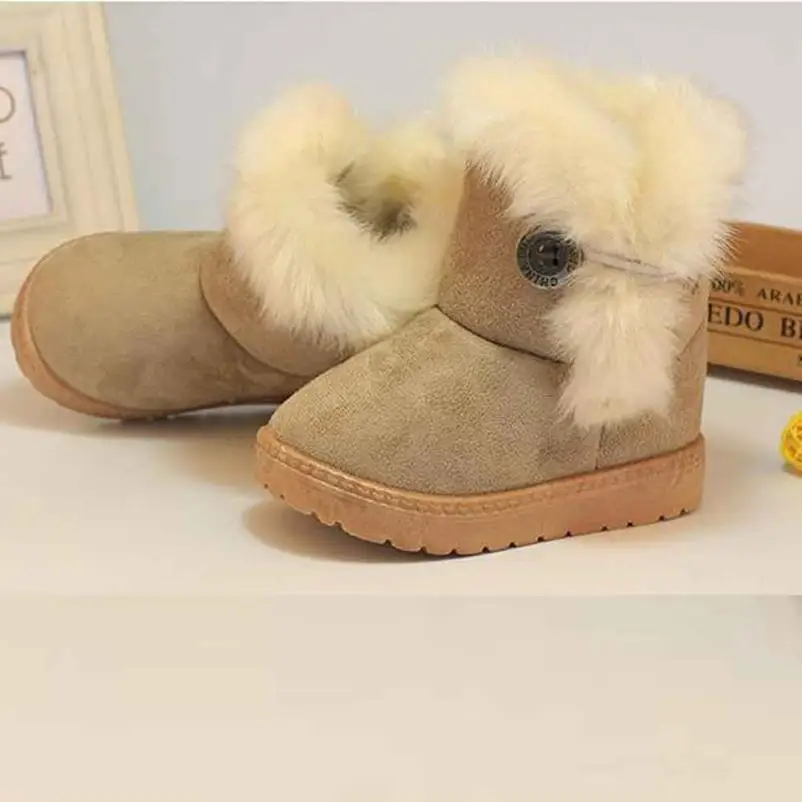 

Winter Fashion Kids Baby Girls Baby Shoes Winter Baby Girls Child Snow Boots Warm Bottom Anti-Slip Sneakers Soft Bottom Shoes