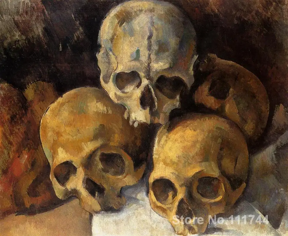 

art On Canvas Pyramid of skulls Paul Cezanne paintings for sale High quality Hand painted