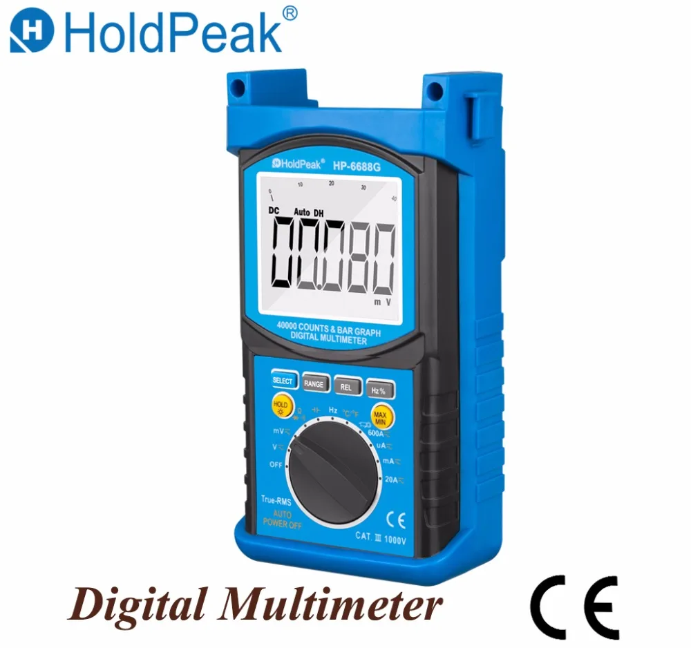 

HoldPeak Digital Multimeter High Precision HP-6688G AC DC Voltage Current Capacitance Frequency Tester AUTO Range Multimetro