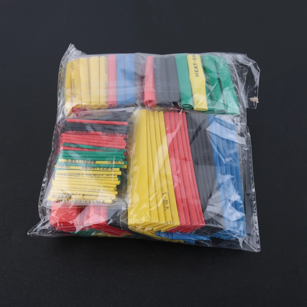 

328pcs 2:1 Polyolefin Shrinking Assorted Heat Shrink Tube Wrap Wire Cable Insulated Sleeving Tubing Set