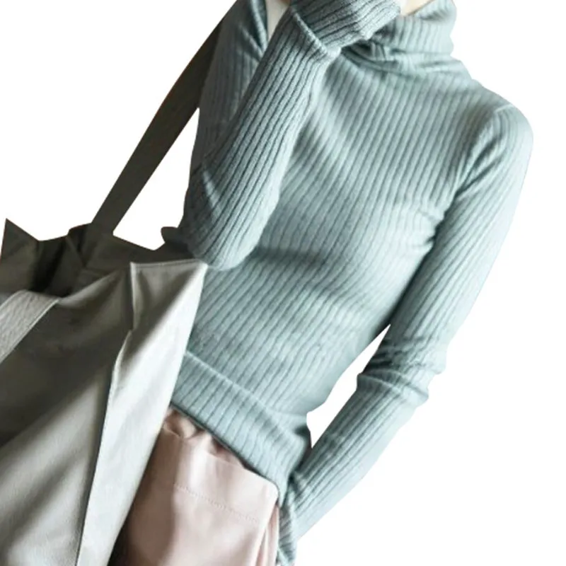 

2019 Autumn Turtleneck Cashmere Sweater For Women Slim Wool Jumper Female Winter Warm Basic Korean Knitted Pullovers Pull Femme