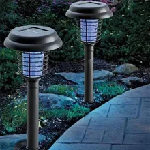 HUANJUNSHI UV LED Solar Lamps Outdoor Yard Garden Lawn Landscape Light Anti Trapping Mosquito Insect Pest Bug Lantern Lamp