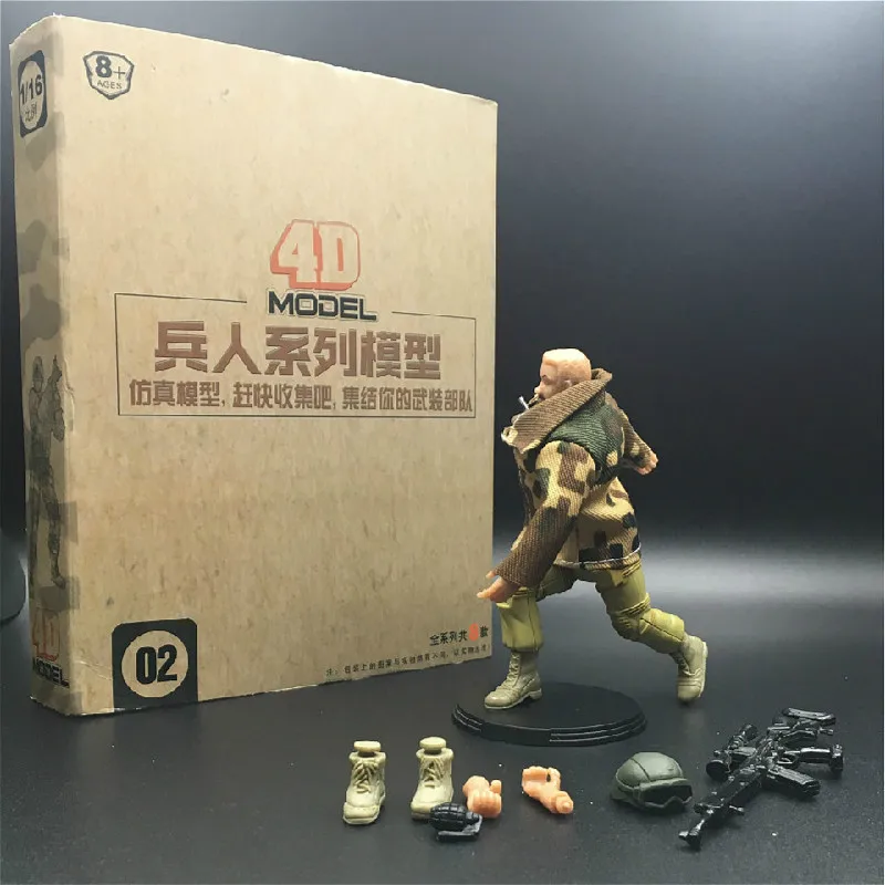 

Estartek 4D Block Toys 1/18 3.75inch Military Model MM10195-08 Collection Action Figure for Fans Holiday Gift