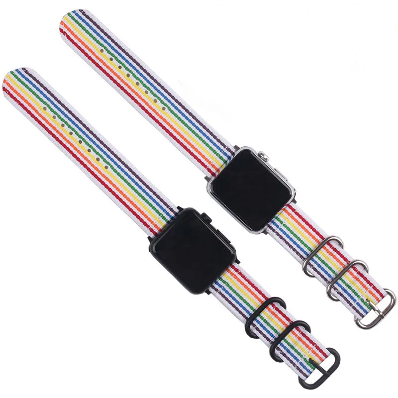 Colorful Nylon Apple Watch Nylon Bracelet for Series 42mm 38mm cloth-like strap iwatch 3/2/1 bracelet nylon watchban Colorful Nylon Apple Watch Nylon Bracelet for Series 42mm 38mm cloth-like strap iwatch 3/2/1 bracelet nylon watchban