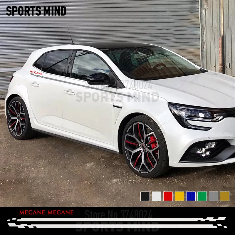

1 Set For Renault Megane 3 ii i 4 RS GT Line Trophy Accessories Door Side Stripe Car Sticker Decal Automobiles Car Styling